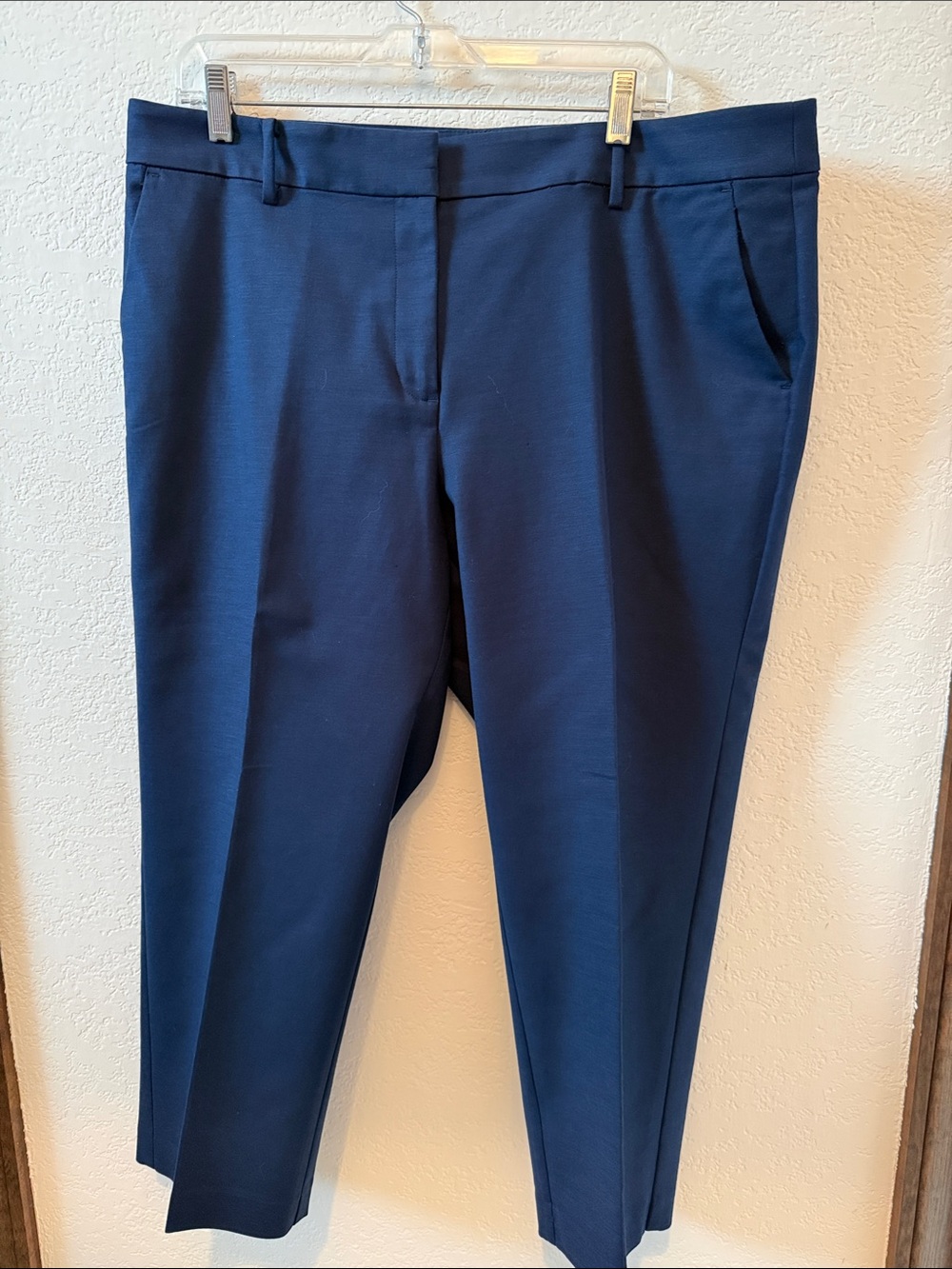 LOFT The Riviera Slim Women's Navy Dress Pants - Curvy fit